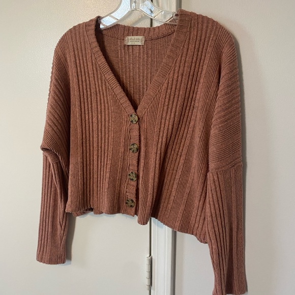 Altar’d State rubbed cropped button front cardigan size S - Picture 1 of 6